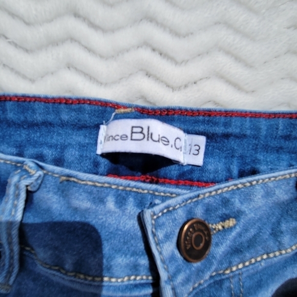 Vince Blue Co Distressed Jeans Size 13 Junior - Picture 6 of 9